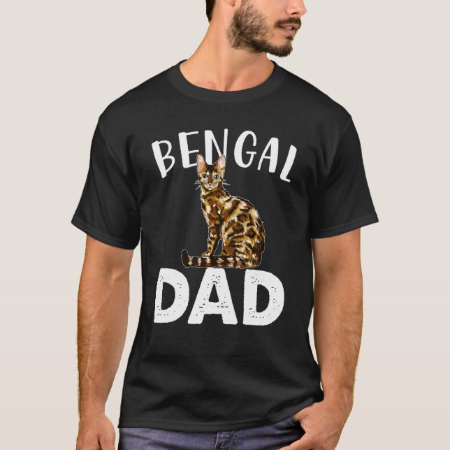 Camiseta Papá bengalí gracioso, gatos de amor bangladesí li (Anverso)