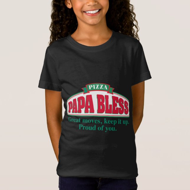 Camiseta Papa Bless Pizza - (Anverso)