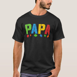 Camiseta Papa Blocks Master Builder Brick Builder Birthda