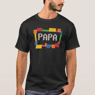 Camiseta Papa Blocks Master Builder Brick Builder Cumpleaño