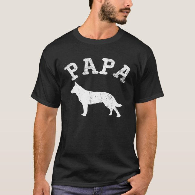Camiseta Papa Blue Heeler Para Papá (Anverso)