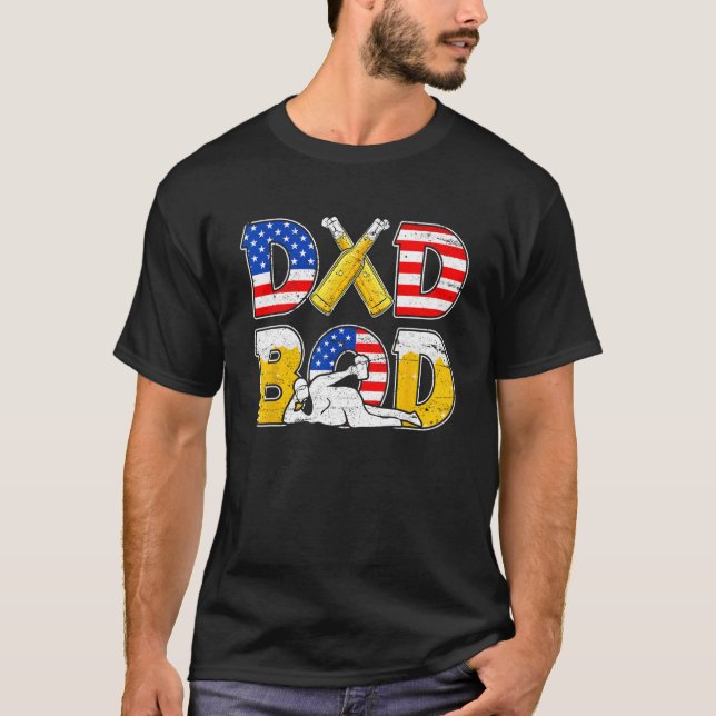 Camiseta Papá Bod Bebe Love Gym Funny La bandera de los Est (Anverso)
