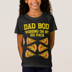 Camiseta Papá Bod Trabajando En Mi Seis Padres Funny Pizza