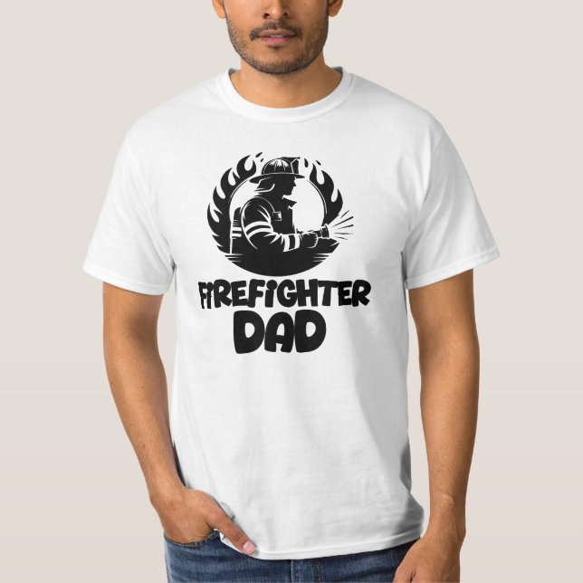 Camiseta Papá Bombero, Día del Padre (Anverso)