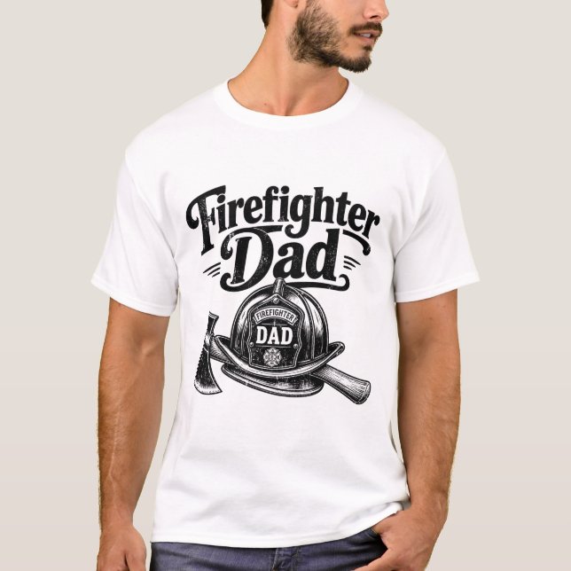 Camiseta Papá Bombero – Héroe, Protector, Leyenda (Anverso)