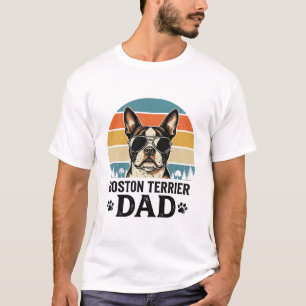 Camiseta Papá Boston Terrier Diseño Vintage Amante Perros_1
