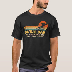 Camiseta Papá Buceador Para Padre Divertido Papá Buceo