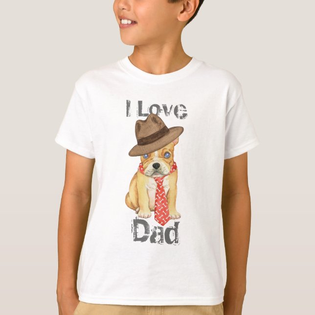 Camiseta Papá Bulldog francés (Anverso)