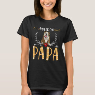 Camiseta Papa Bulldog Perros De Amor Lindos Para Hombres Dí