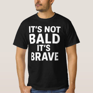 Camiseta Papá Calvo Divertido - No está calvo, es valiente