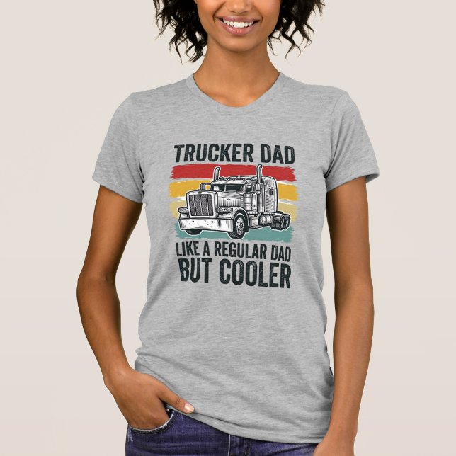 Camiseta Papá camionero como un papá normal pero m (Anverso)