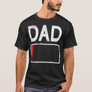 Camiseta Papá Cansado con baja batería Graciosa papá papá d