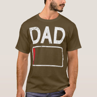 Camiseta Papá Cansado con baja batería Graciosa papá papá d