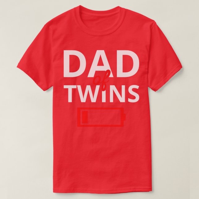Camiseta Papá Cansado De Los Gemelos II (Diseño del anverso)