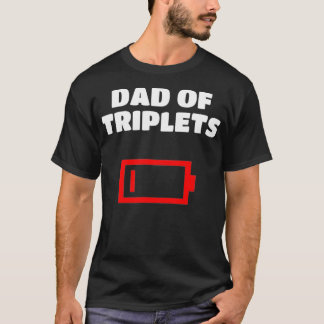 Camiseta Papá Cansado De Trillizos Padre Con Bebés Trillizo