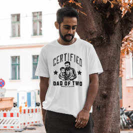 Camiseta Papá certificado de dos regalos graciosos de papá