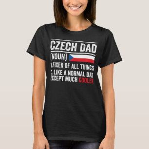 Camiseta Papá checo construye la bandera de la República Ch