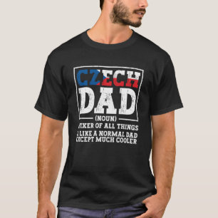 Camiseta Papá checo construye la bandera de la República Ch