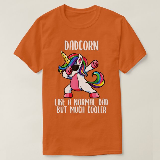 Camiseta Papá, Chica de unicornio, ropa de cumpleaños, papá (Diseño del anverso)