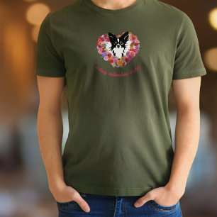 Camiseta papa chihuahua mimado rosas corazón Día del Padre