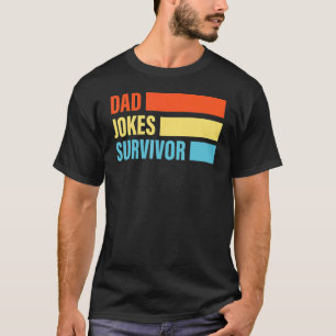 Camiseta Papá Chistes Sobreviviente Mustache Papá Chiste Fe