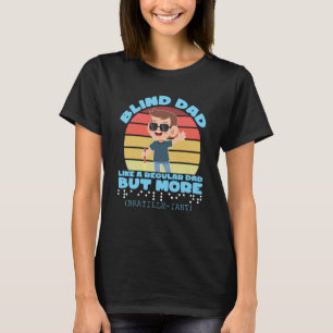 Camiseta Papá ciego apoya a la gente ciega Día de la Ceguer