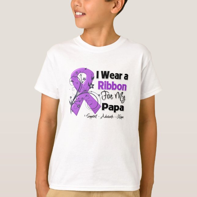 Camiseta Papa - Cinta de Cáncer Pancreática (Anverso)