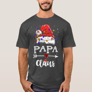 Camiseta Papa Claus Christmas Light Pajama Family Matching