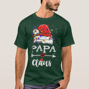 Camiseta Papa Claus Christmas Light Pajama Family Matching 