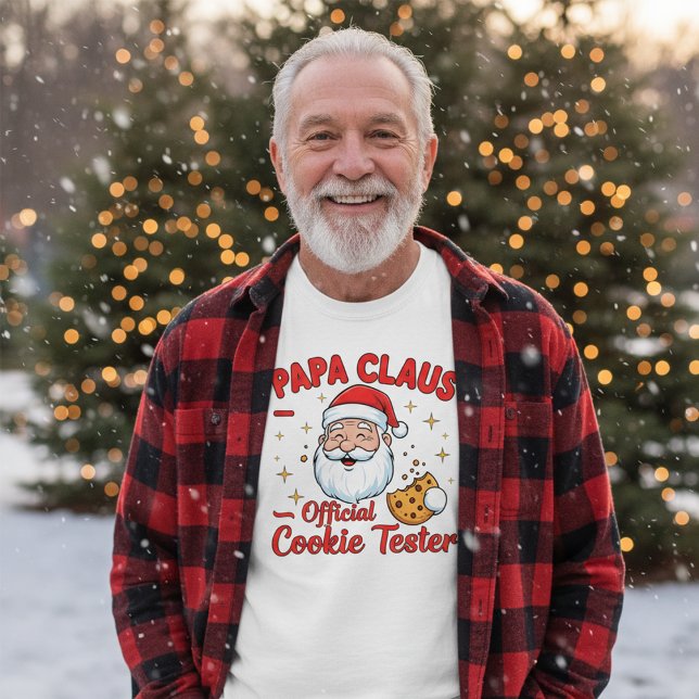 Camiseta Papa Claus – Official Cookie Tester | Funny Christ (Subido por el creador)