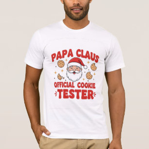 Camiseta Papa Claus: probador oficial de galletas Christ