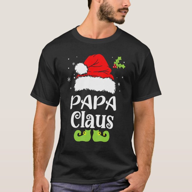Camiseta Papa Claus Santa  Christmas Matching Family Xmas (Anverso)