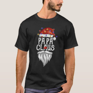 Camiseta Papa Claus Santa Hat Navidades alumbran a mejor pa