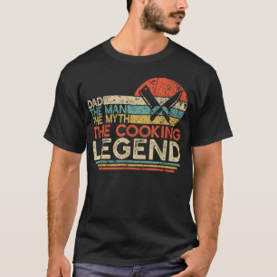 Camiseta Papá Cocinero Vintage El Hombre El Mito La Leyenda