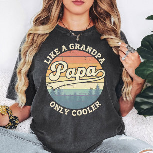 Camiseta Papa Como un Abuelo Solo que Más Genial Diseño Ret