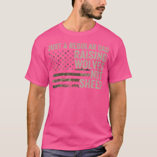 Camiseta Papá común criando lobos no soldados de oveja camo