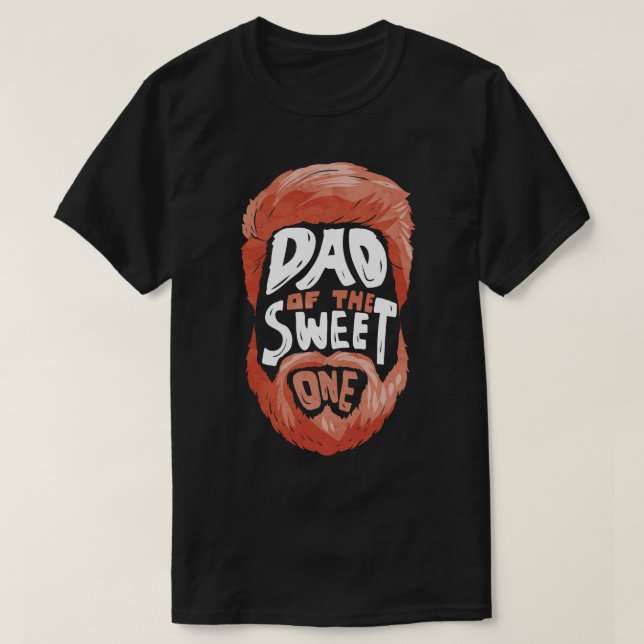 Camiseta Papá Con Cabello De La Barba De Un Dulce (Diseño del anverso)