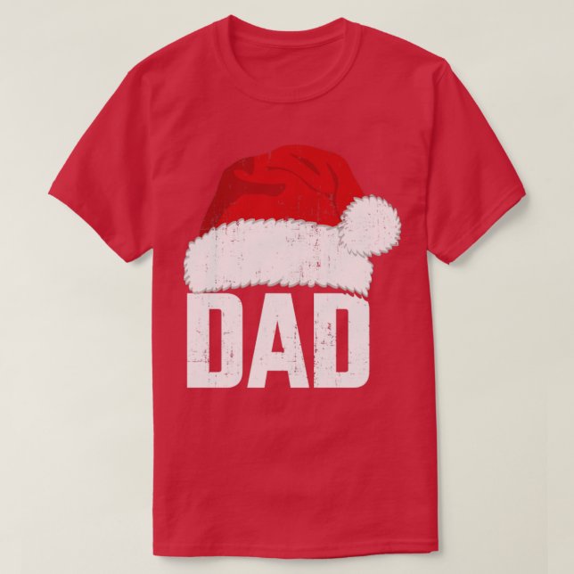 Camiseta Papá con el gorra de santa claus haciendo pareja c (Diseño del anverso)