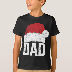 Camiseta Papá con el gorra de santa claus haciendo pareja c