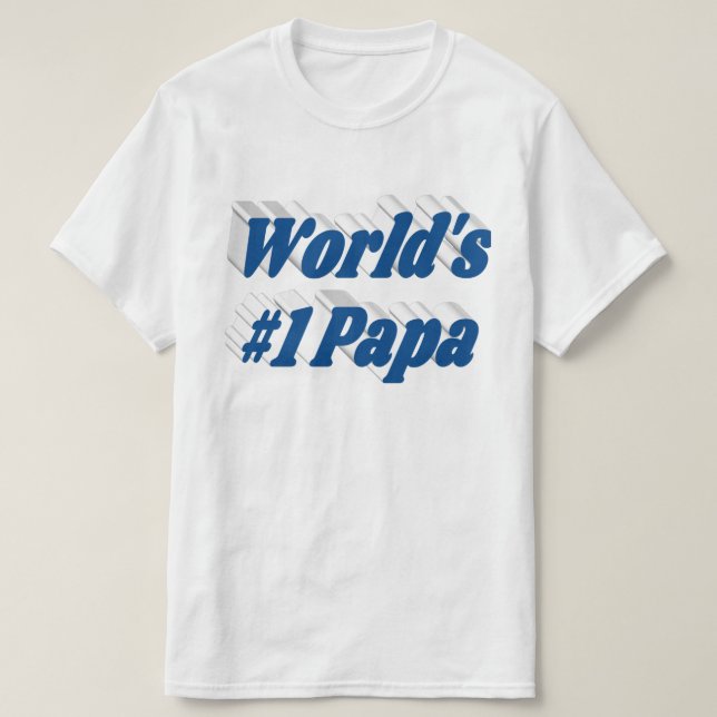 Camiseta Papa con el texto azul marino T-Shirt (Diseño del anverso)