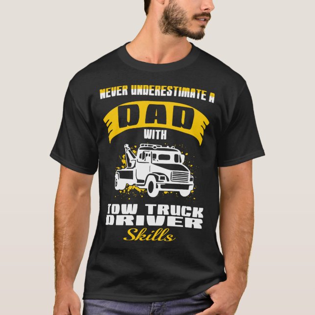 Camiseta Papá con habilidades para conducir camiones de rem