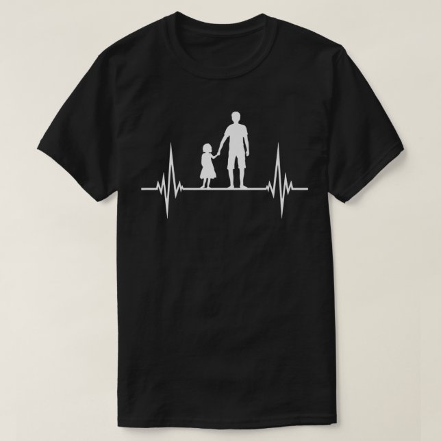 Camiseta Papá con la hija sosteniendo manos con la prima de (Diseño del anverso)