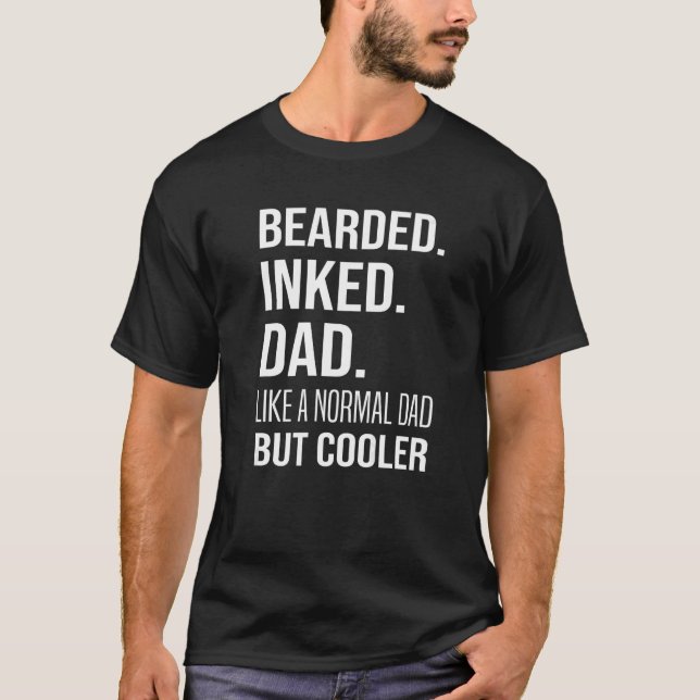 Camiseta Papá con tinta de barba, padre divertido Día Premi (Anverso)