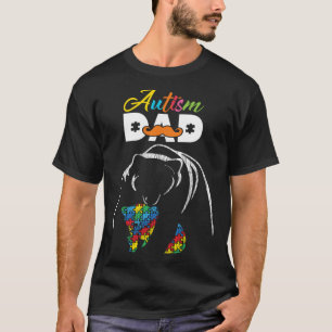 Camiseta Papá Conciencia del Autismo Orgulloso Hijo Hija Au