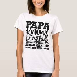 Camiseta PAPA Conoce todo lo que los padres Día de Guay Pad