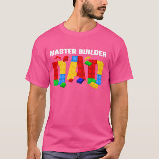 Camiseta Papá Constructor de Juguetes de Ladrillo Familia C