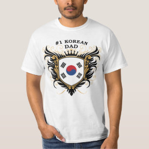 Camiseta Papá coreano del número uno