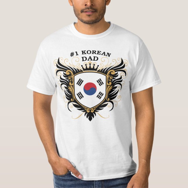 Camiseta Papá coreano del número uno (Anverso)