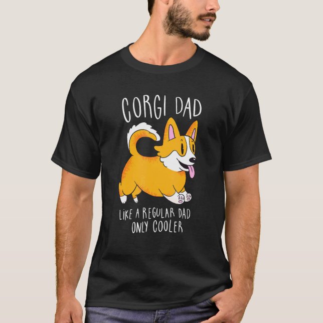 Camiseta Papá Corgi Cachorro Lindo (Anverso)