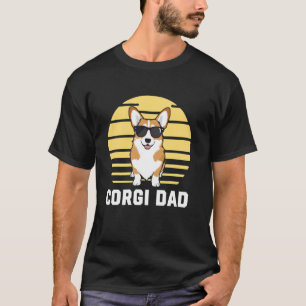 Camiseta Papá Corgi Divertido Perro Lindo Dueño de Mascota